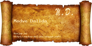 Medve Dalida névjegykártya